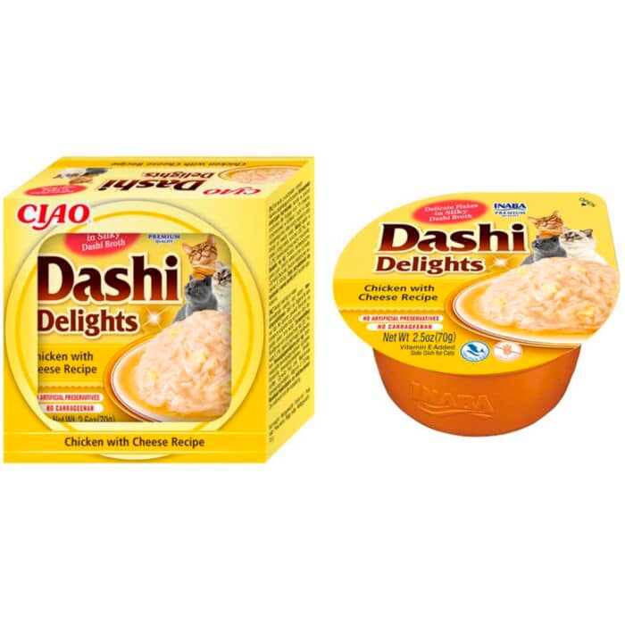 Dashi Delights konservi kaķiem ar vistu un sieru buljonā 70 g
